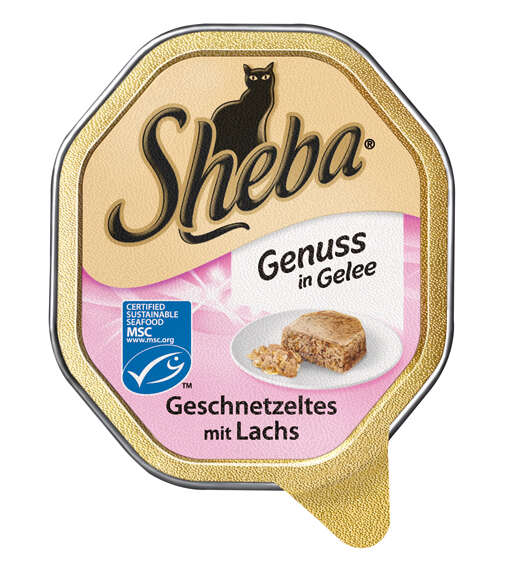 Sheba Delikatesse in Gelee Geschnetz. m. Lachs (MSC) 85 g